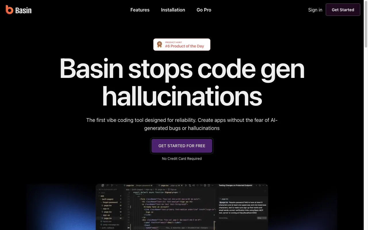Basin MCP — preview screenshot