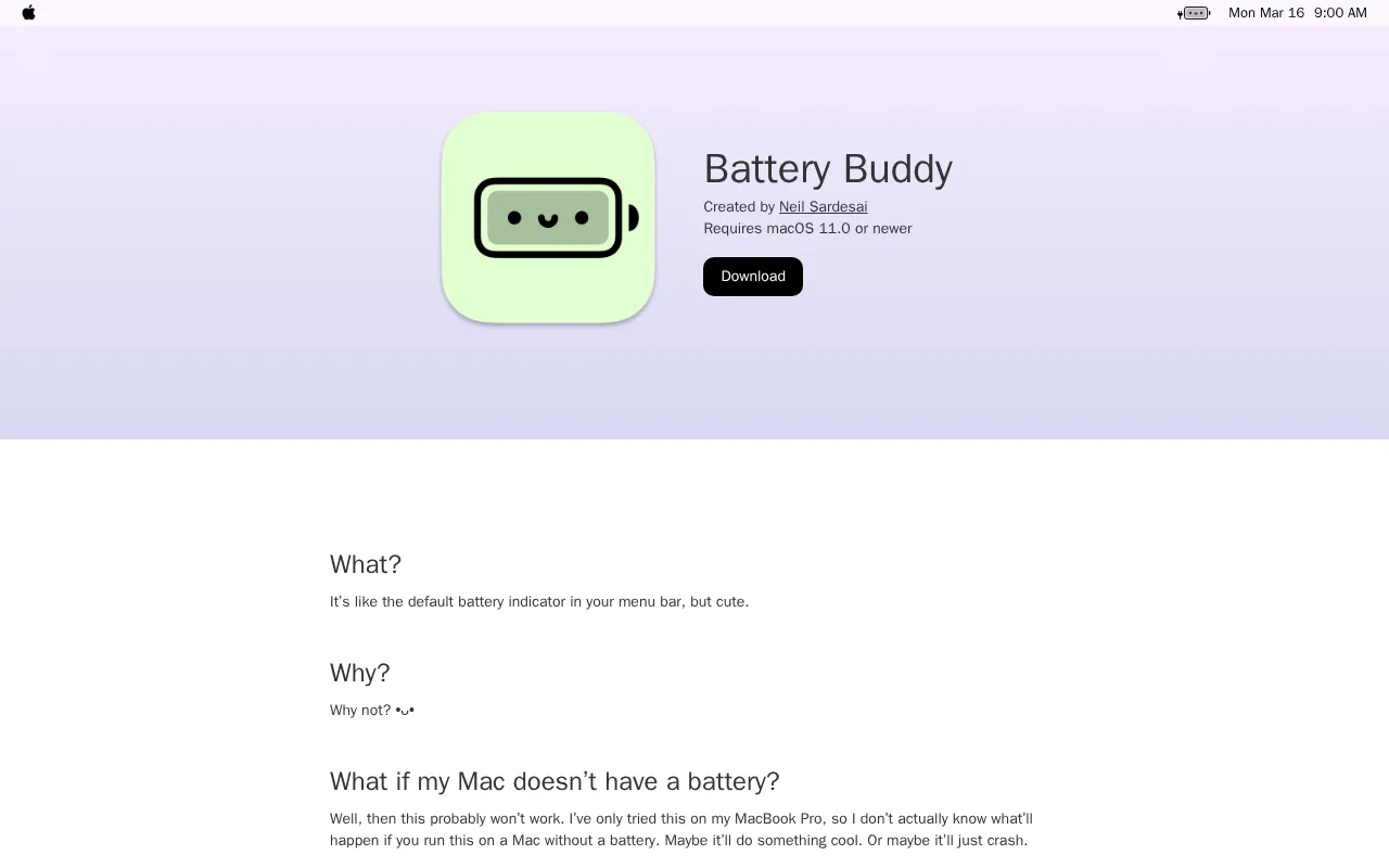 Battery Buddy — preview screenshot