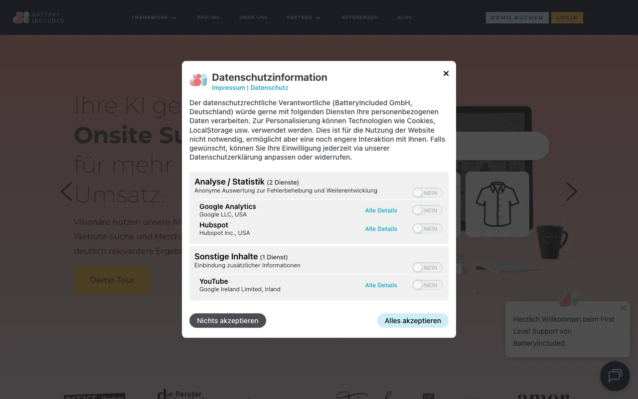BatteryIncluded incl. Volt Search — preview screenshot