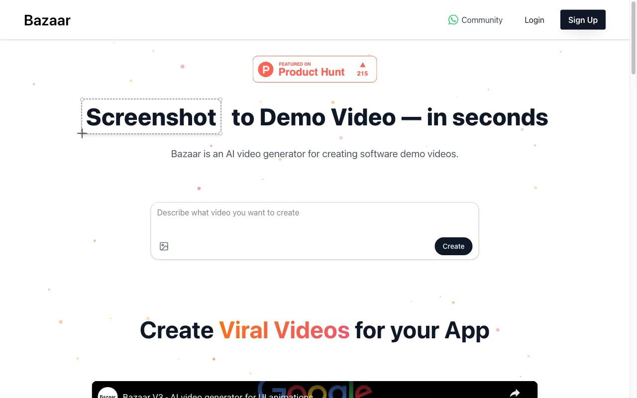 Bazaar V3 — preview screenshot