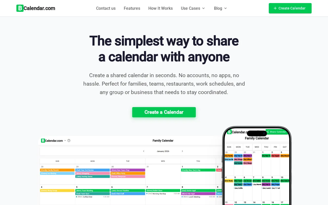 BCalendar.com — preview screenshot