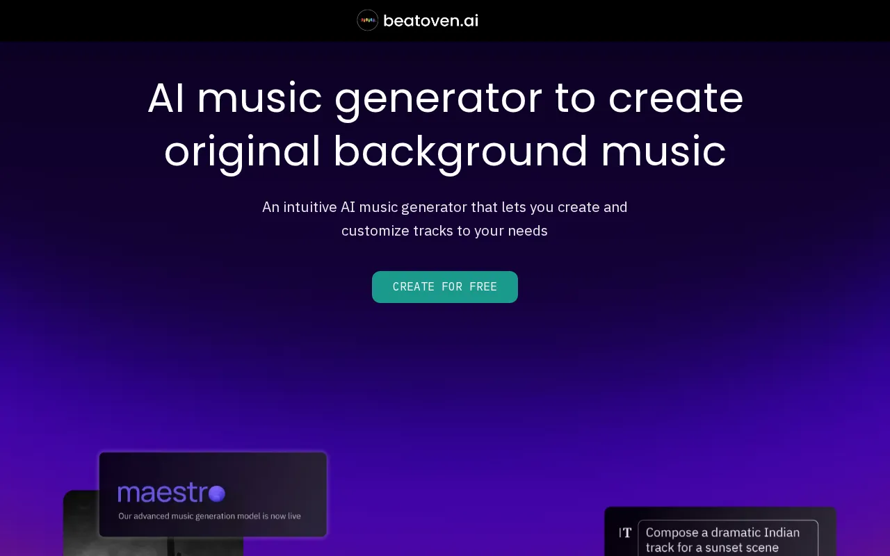 Beatoven.ai — preview screenshot