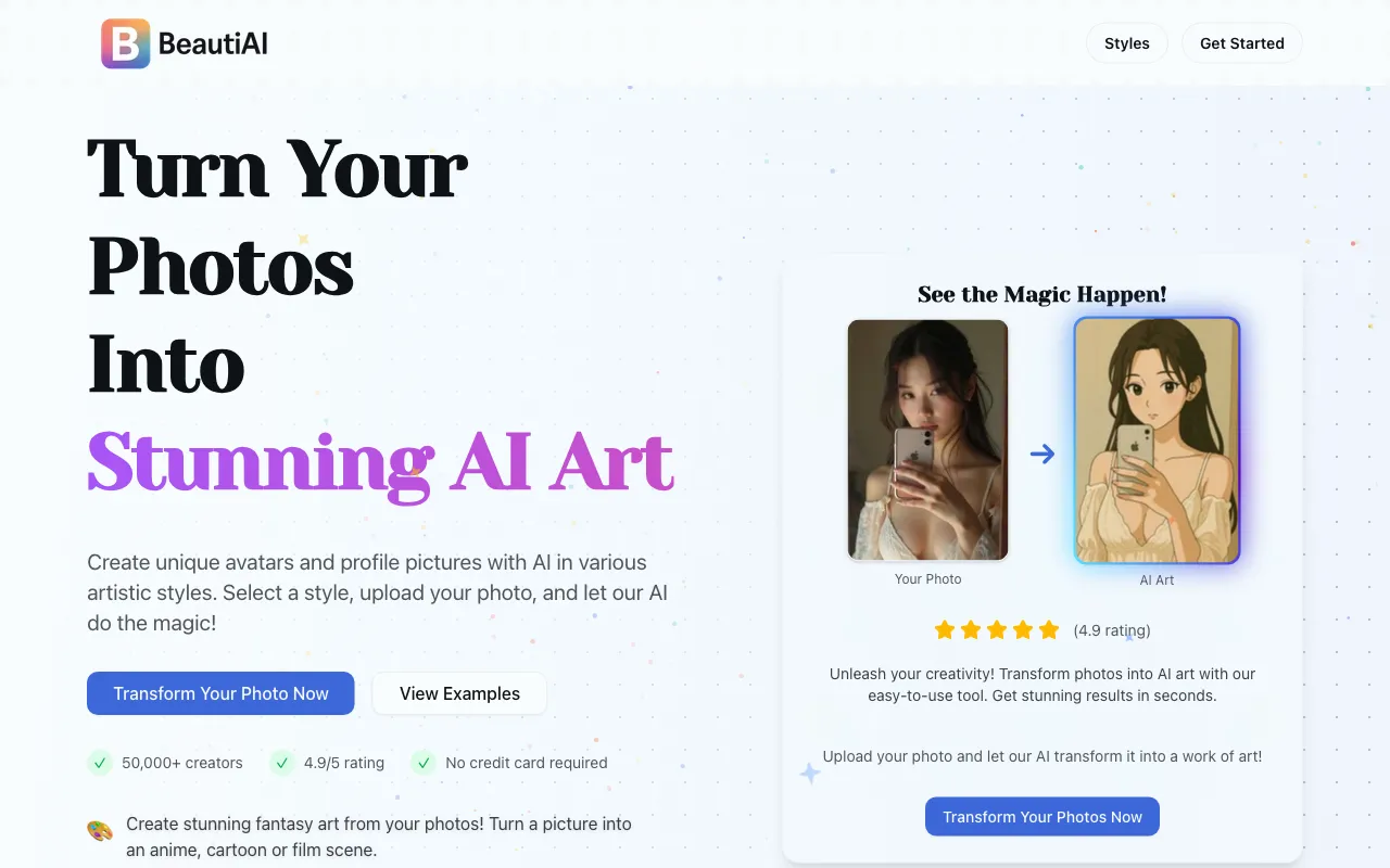 BeautiAI — preview screenshot