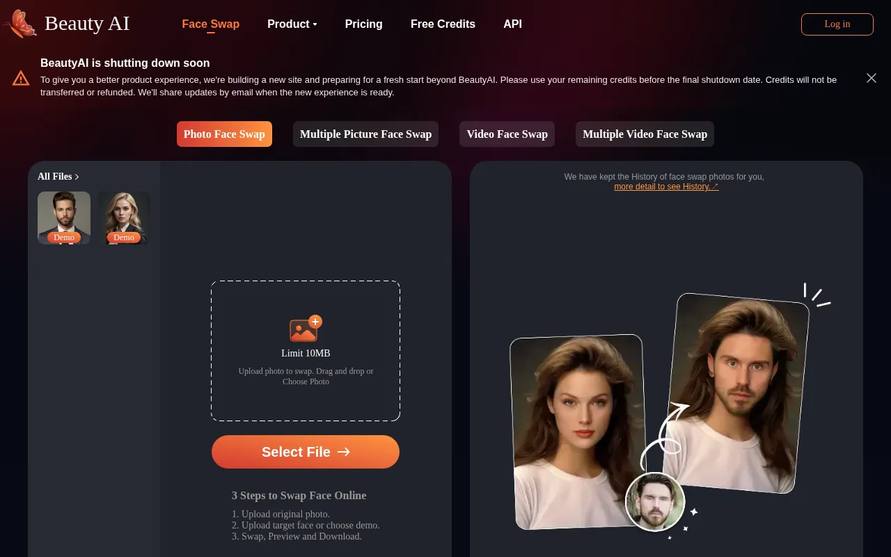 Beauty AI Face Swap — preview screenshot