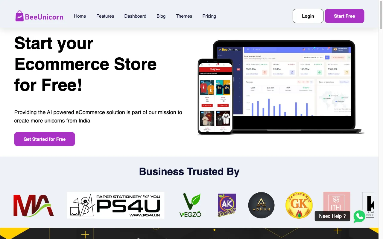BeeUnicorn — preview screenshot