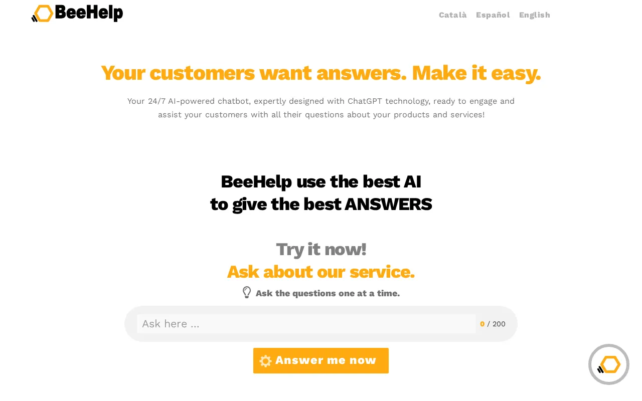 BeeHelp Assistant — preview screenshot