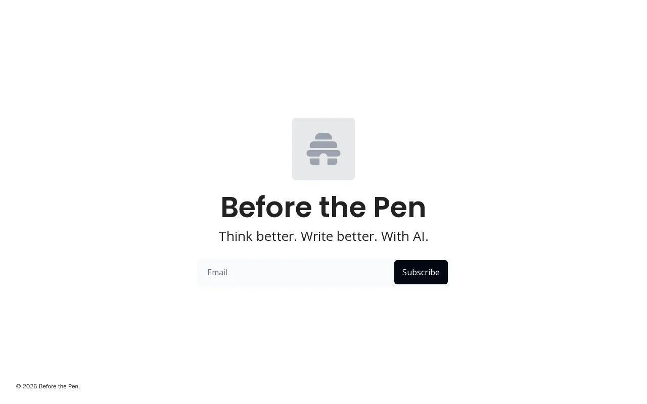Before the Pen — preview screenshot
