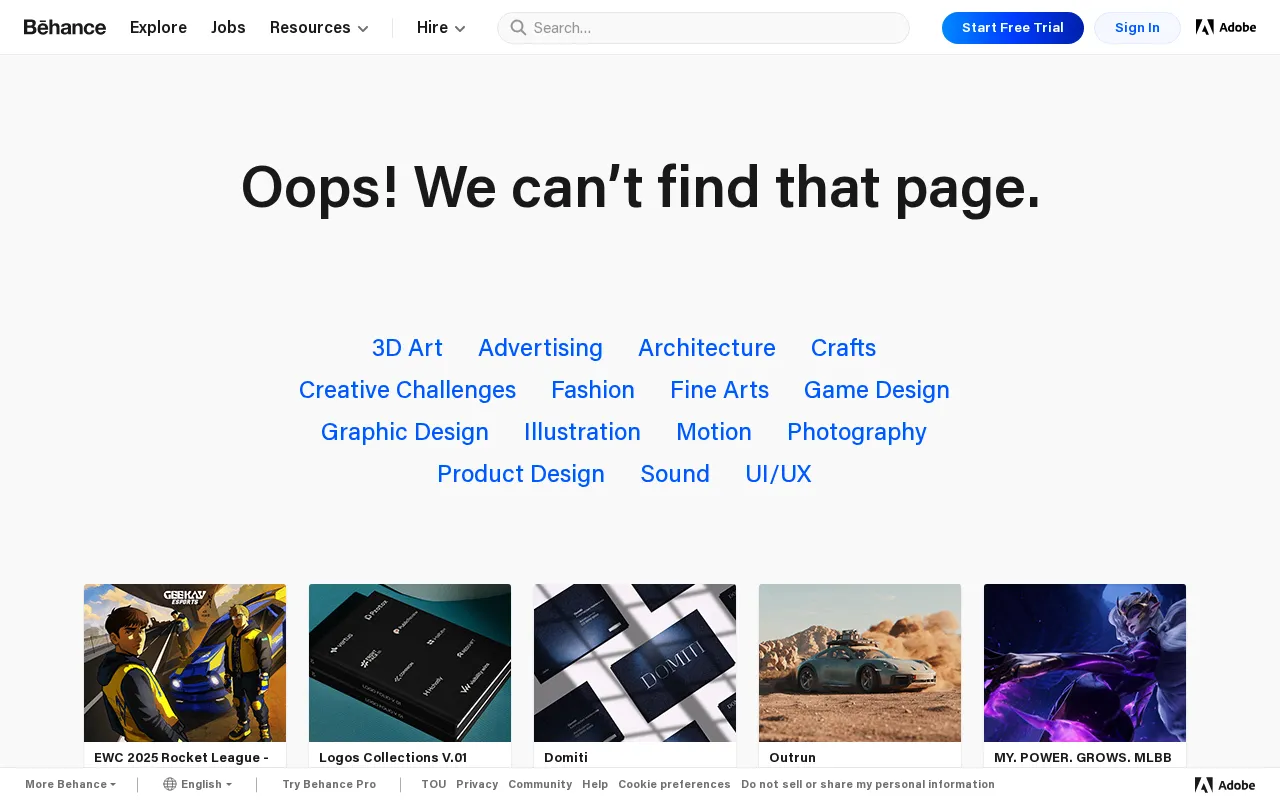 Behance — pricing page