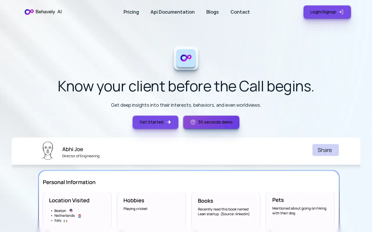 Behavely AI — preview screenshot