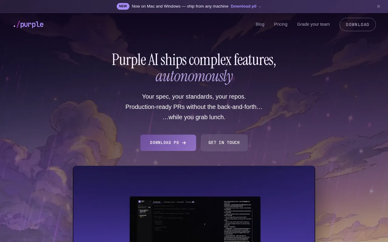 BePurple.ai — preview screenshot