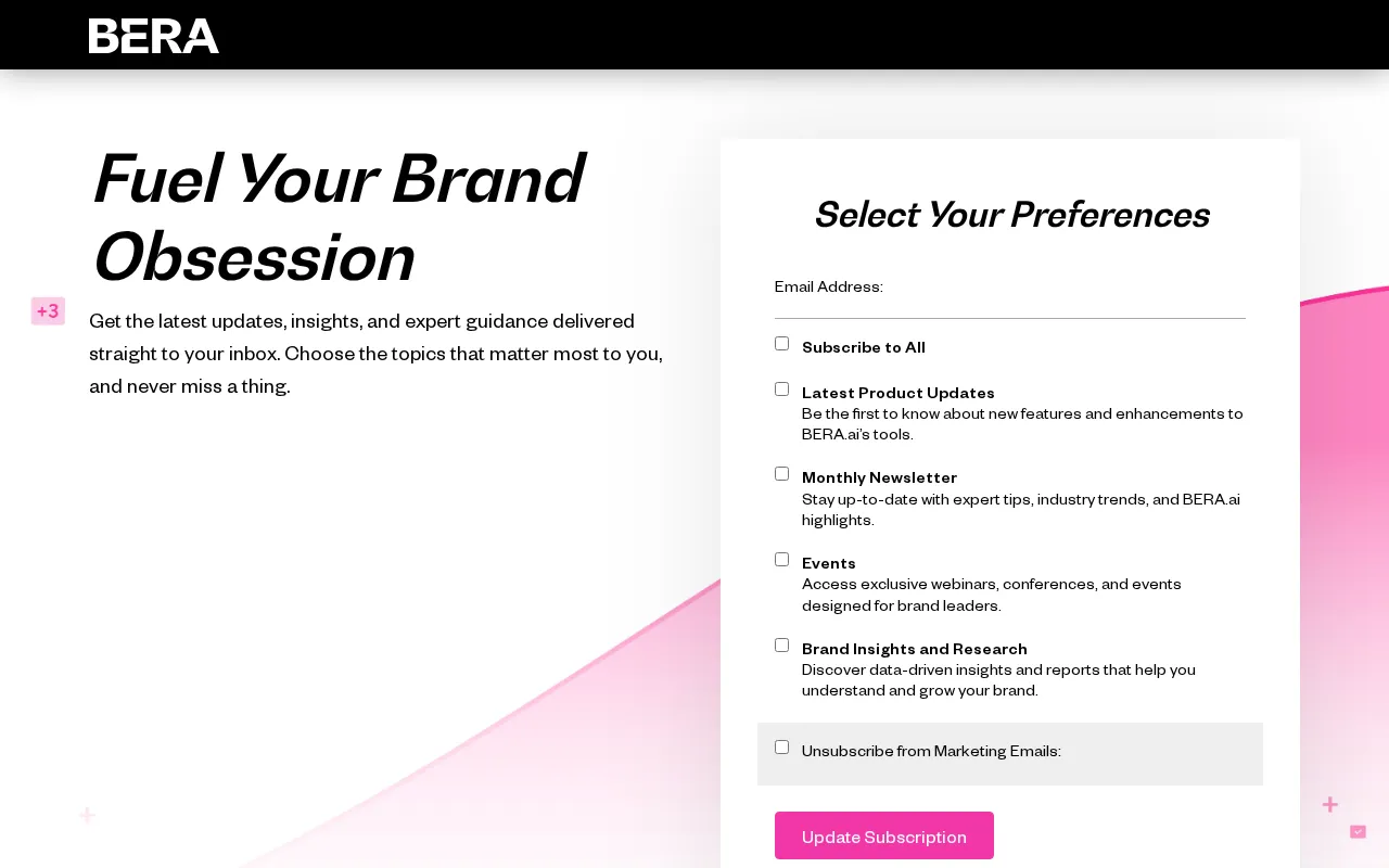 Bera — pricing page