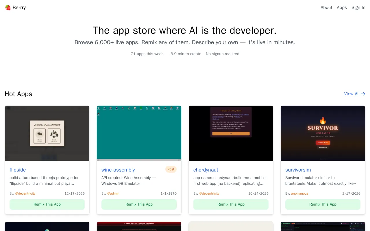 Berrry — preview screenshot
