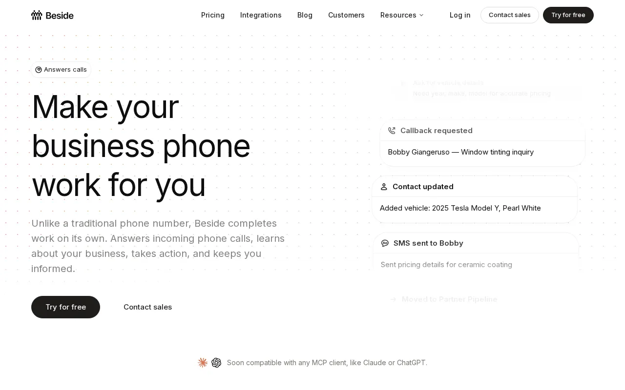 Beside — preview screenshot
