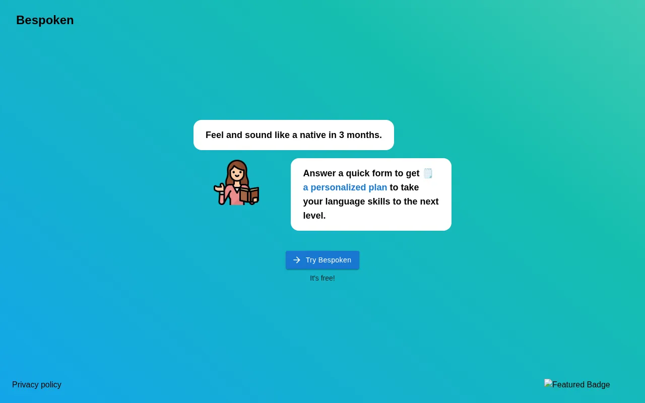 Bespoken — preview screenshot