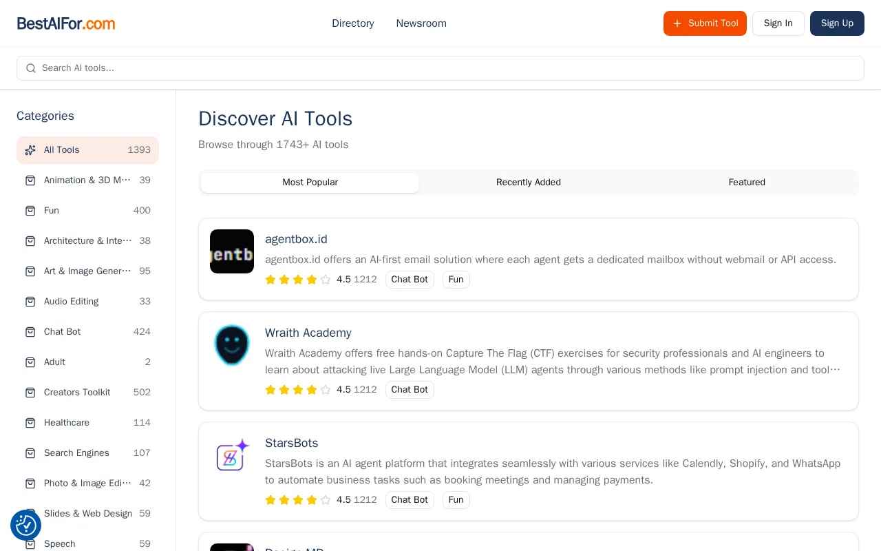 Best AI For — preview screenshot