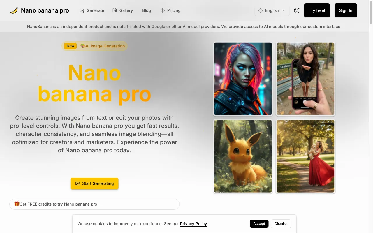 Best Nano Banana Pro — preview screenshot