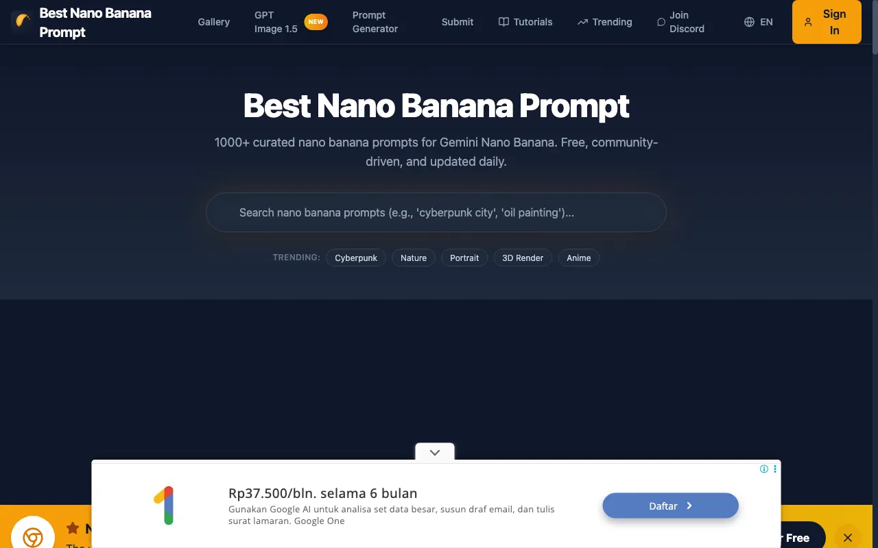 Best Nano Banana Prompt — preview screenshot