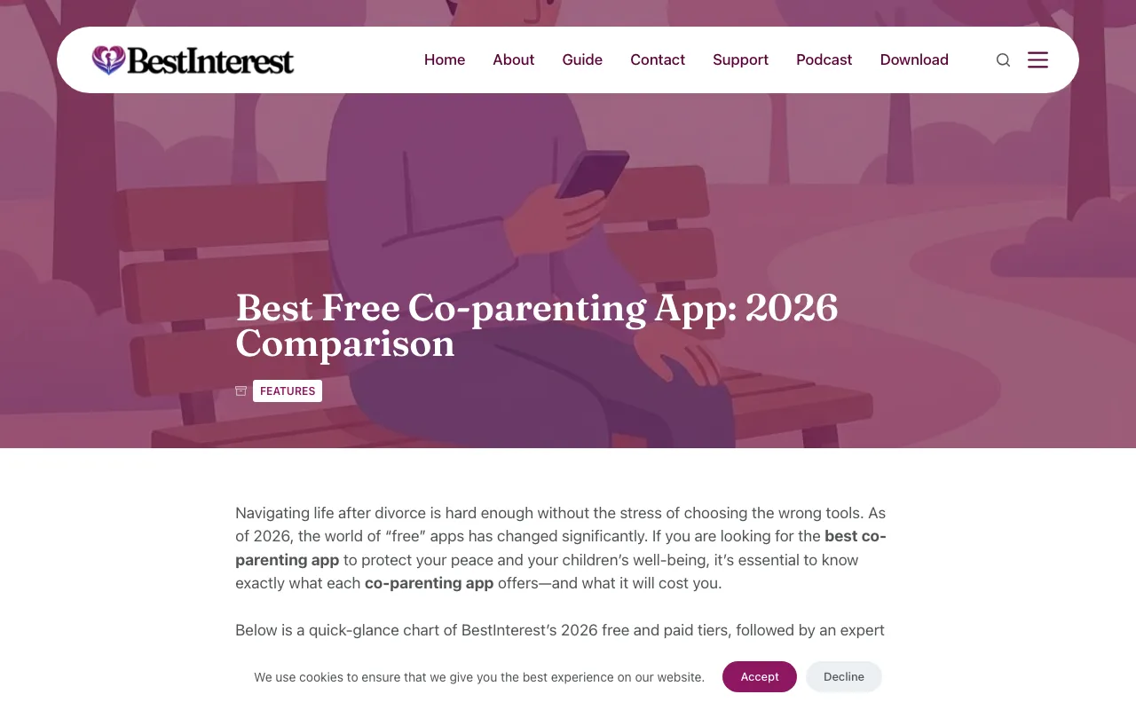 BestInterest for Coparents — pricing page