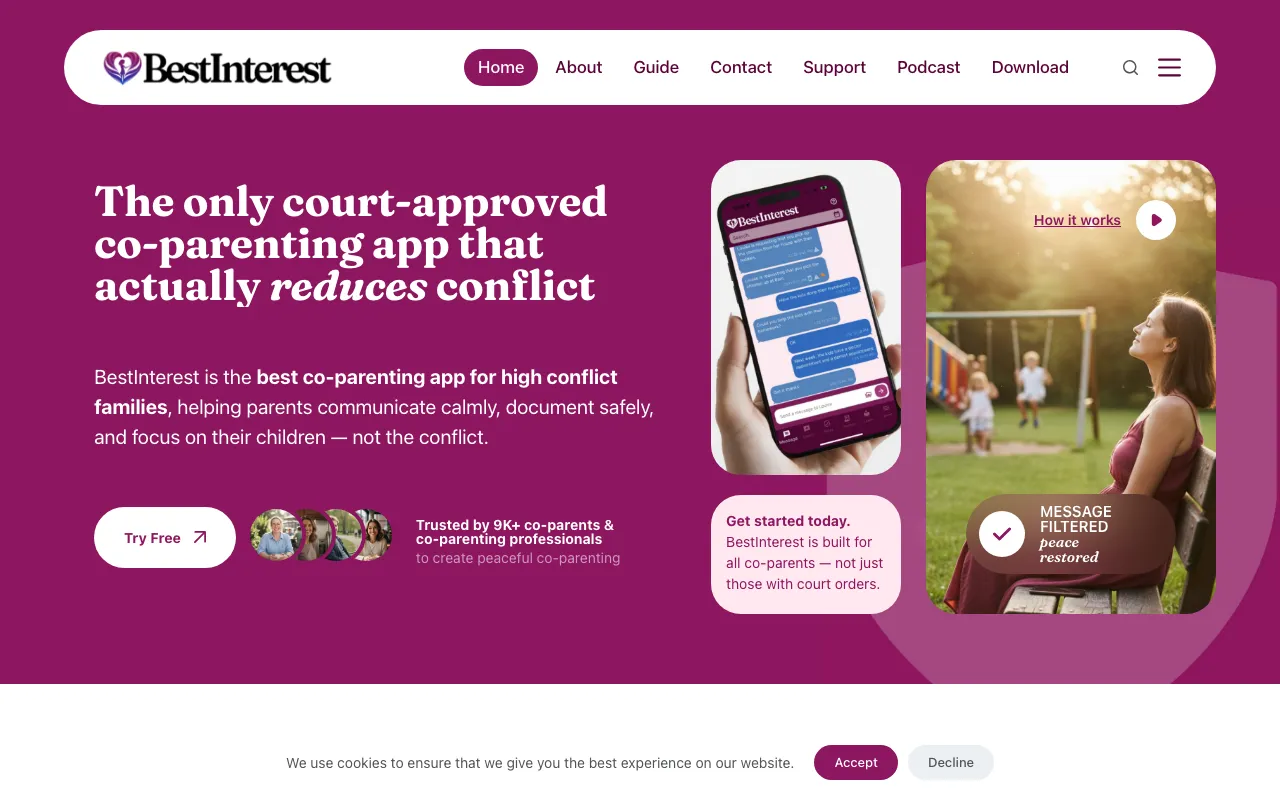 BestInterest for Coparents — preview screenshot