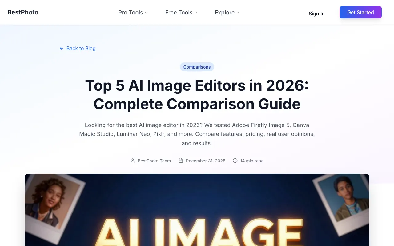 BestPhotoAI — pricing page