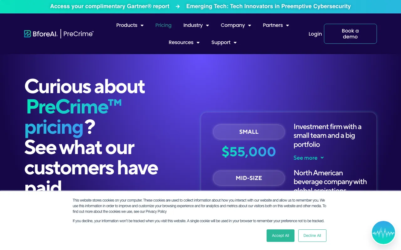 BforeAI — pricing page