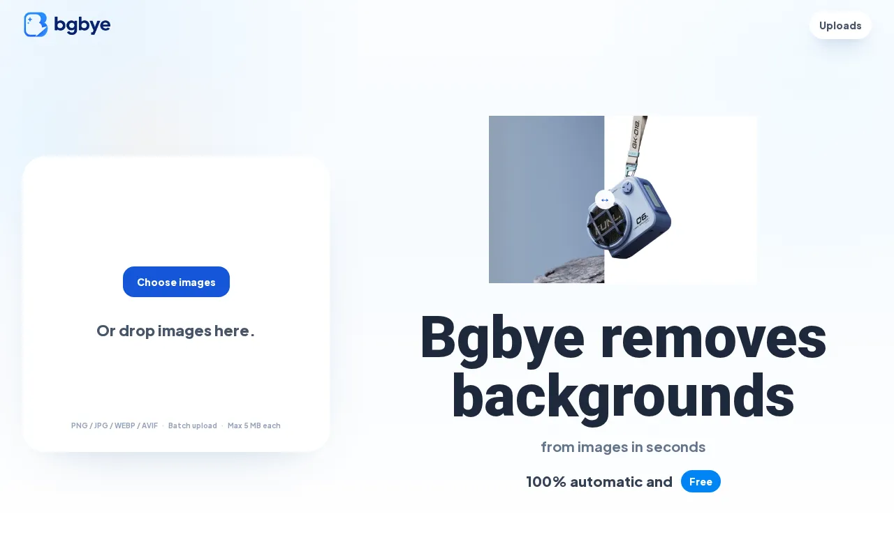 Bgbye — preview screenshot