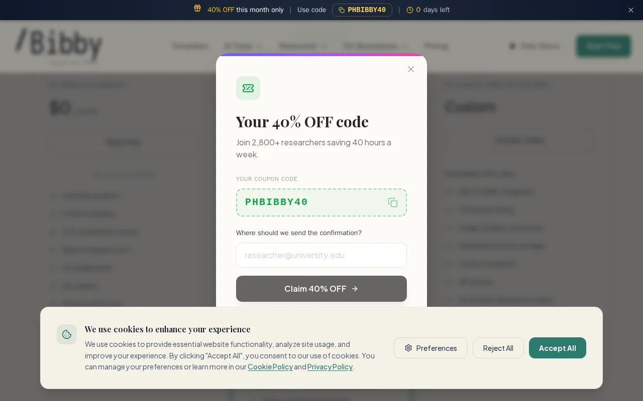 Bibby AI — pricing page