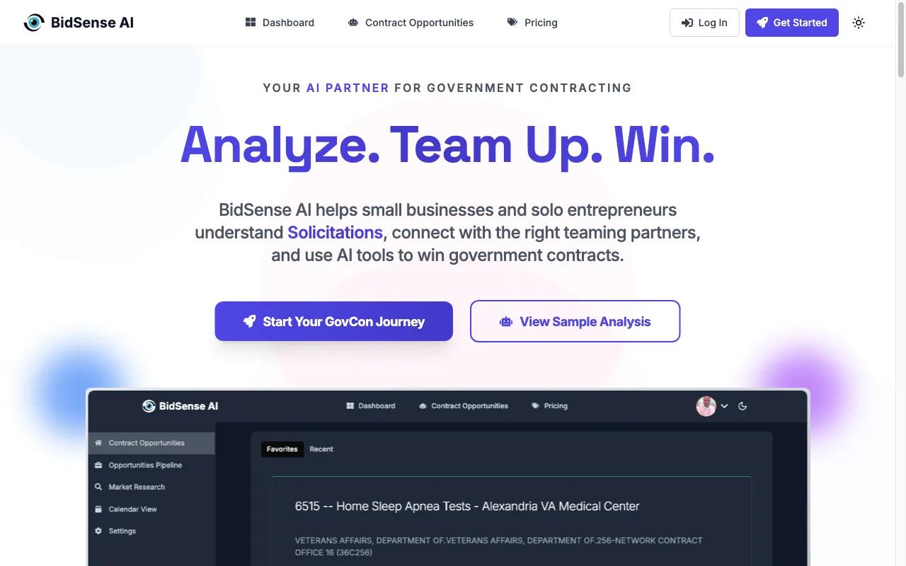BidSense AI — preview screenshot