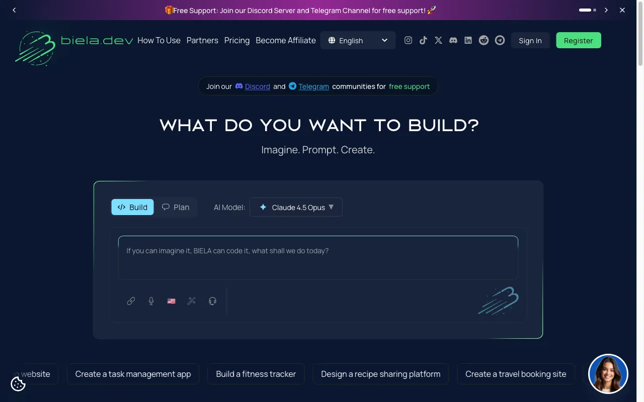 Biela.dev — preview screenshot