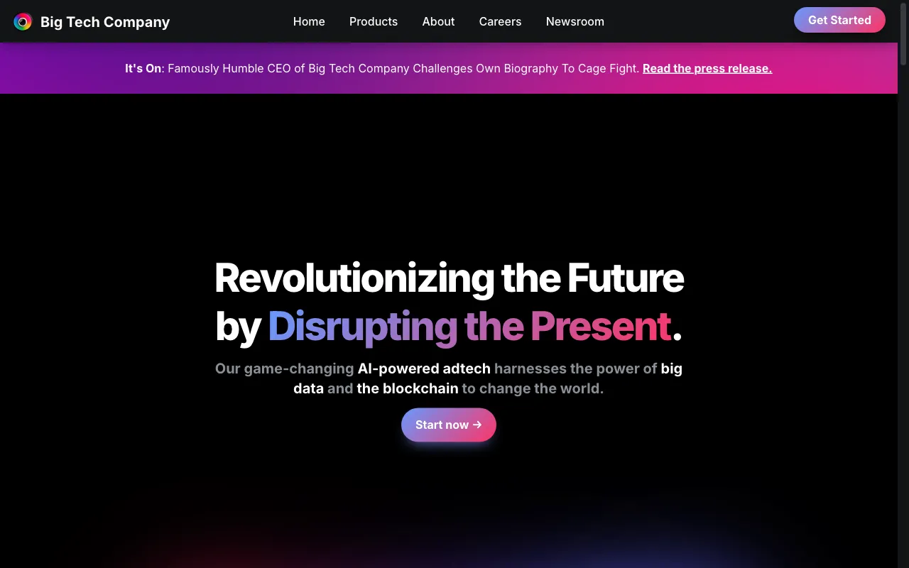 Big Tech Company — preview screenshot