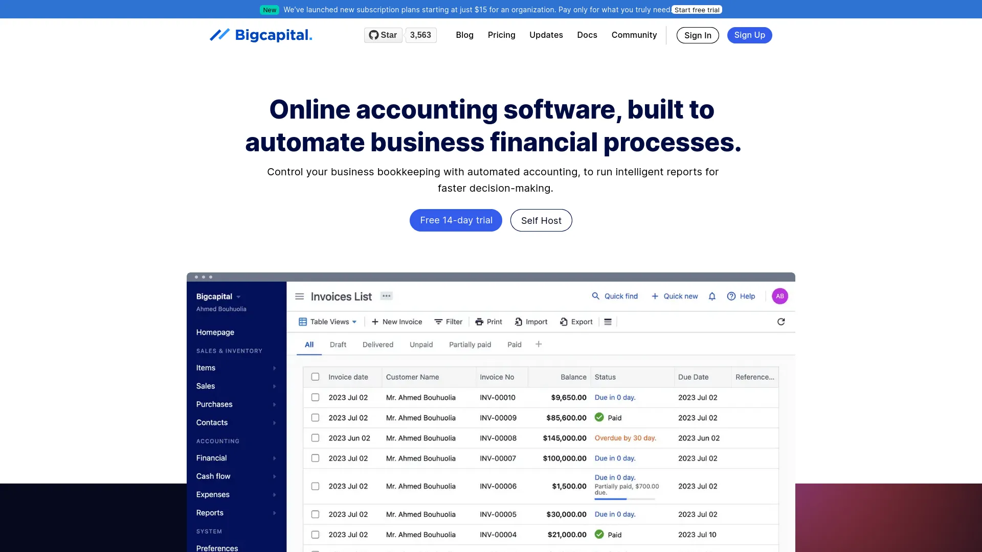 Bigcapital — preview screenshot
