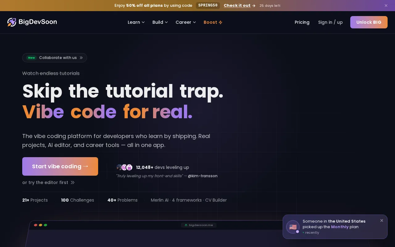 BigDevSoon — preview screenshot