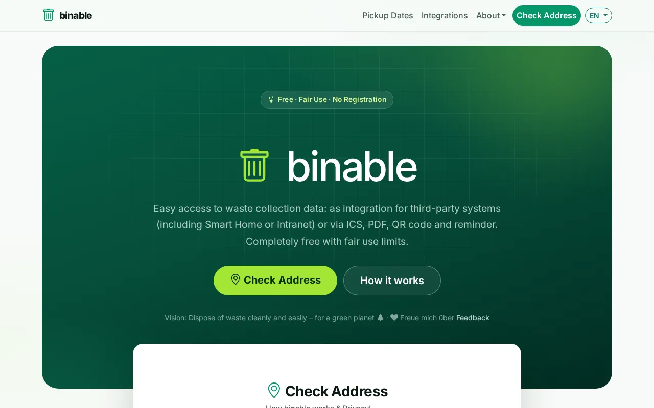 Binable — preview screenshot