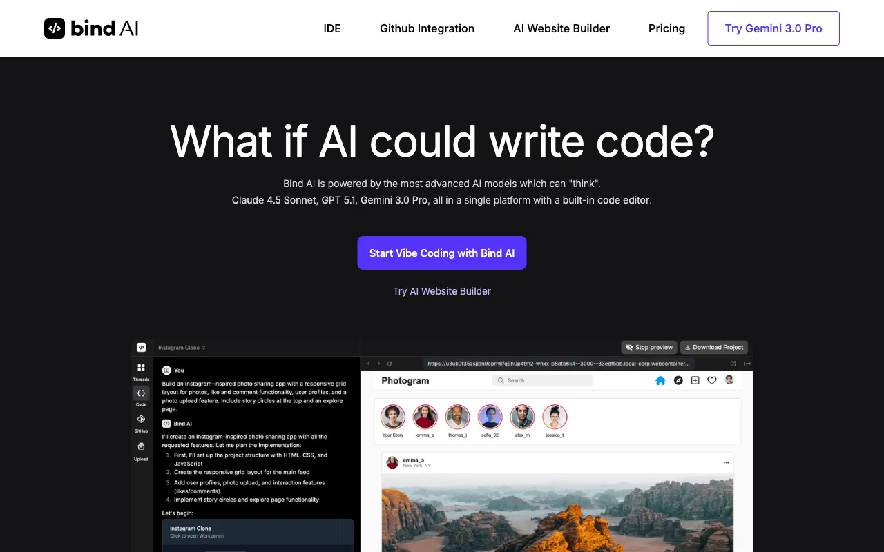 Bind AI — preview screenshot