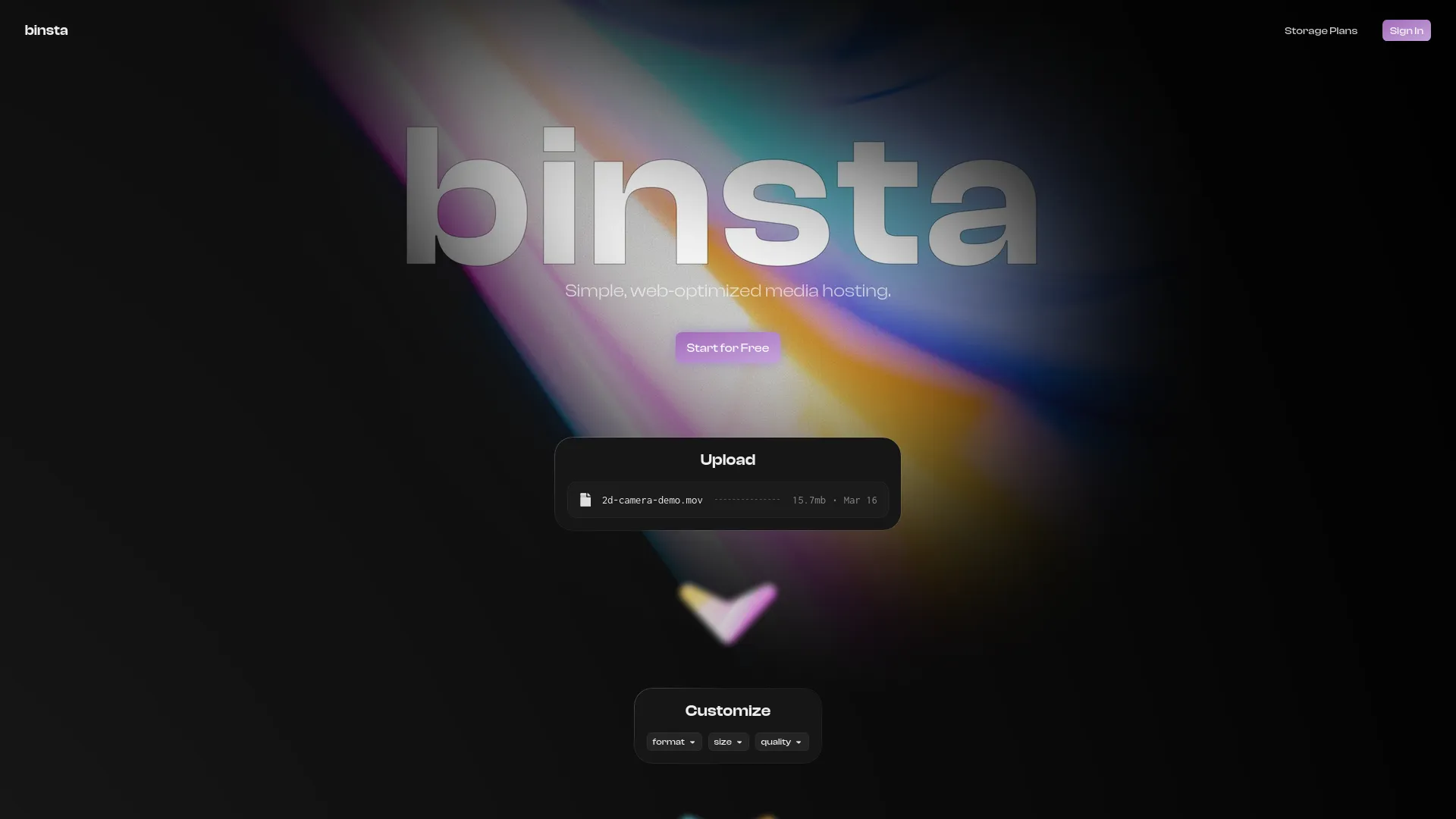 binsta — preview screenshot