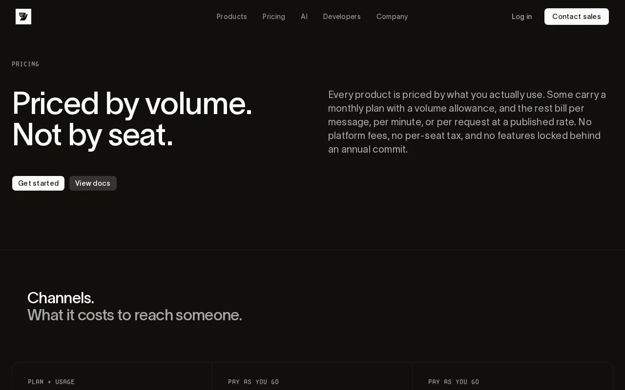 Bird — pricing page