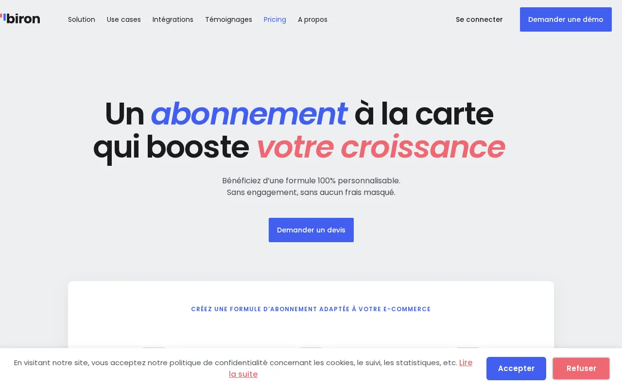 Birondata — pricing page