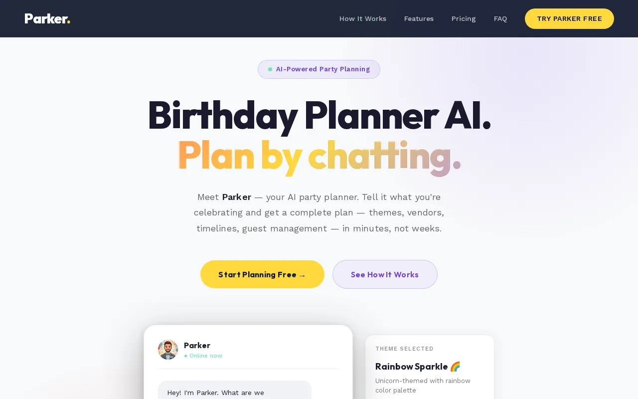 Birthday Planner AI — preview screenshot