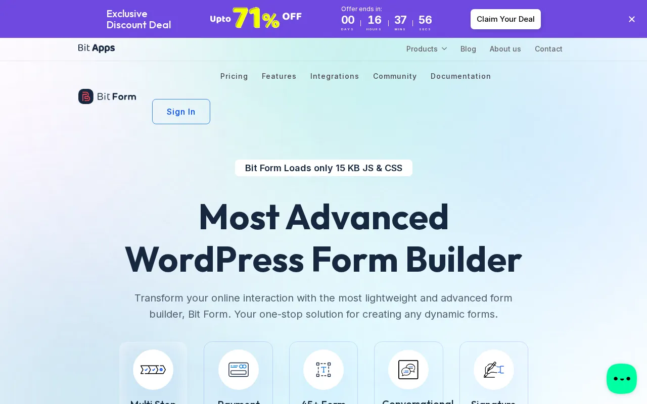 Bit Form for WordPress — preview screenshot