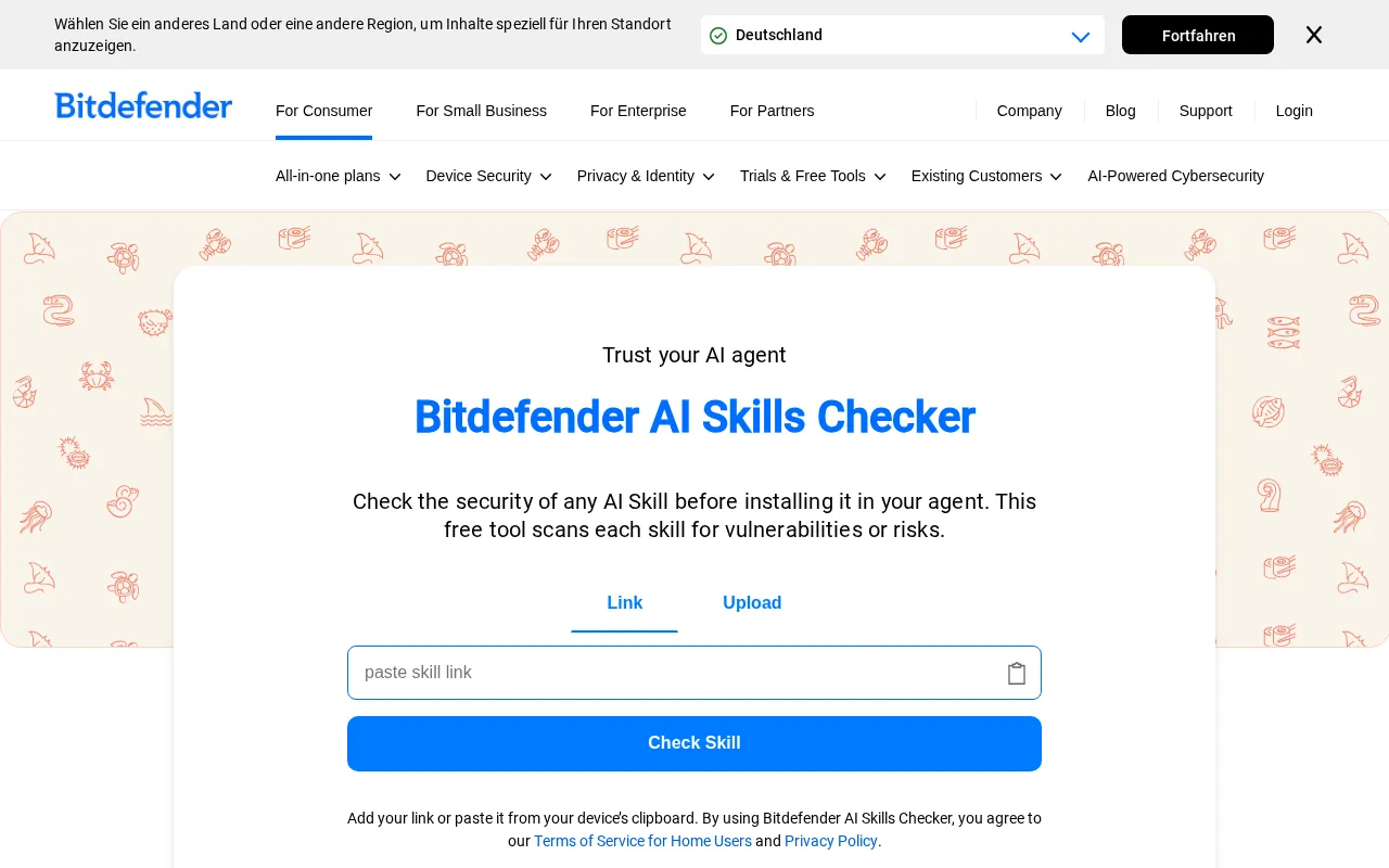 Bitdefender AI Skills Checker — preview screenshot