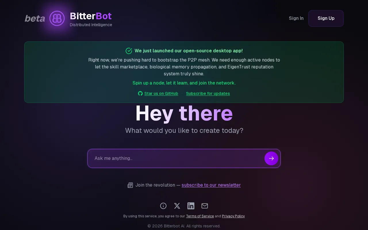 Bitterbot AI — preview screenshot