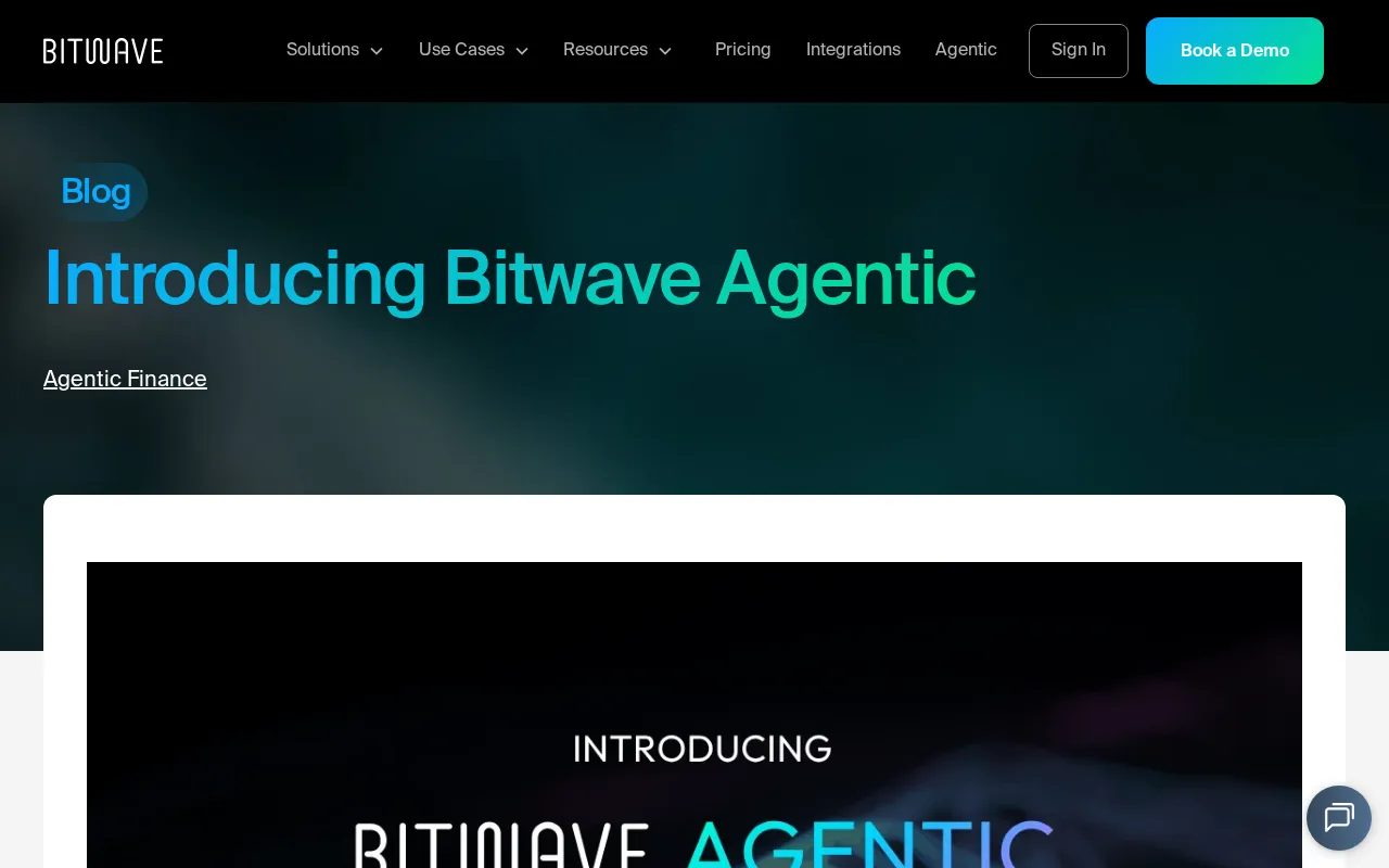 Bitwave Agentic — preview screenshot