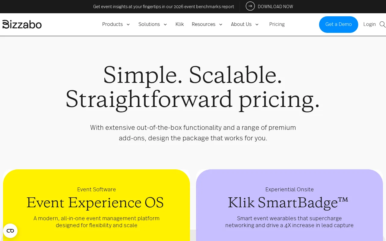Bizzabo — pricing page