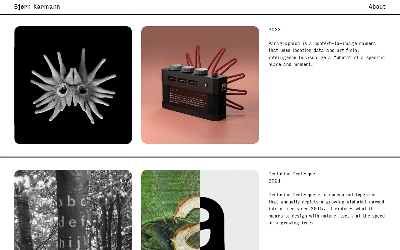 Bjørn Karmann — preview screenshot