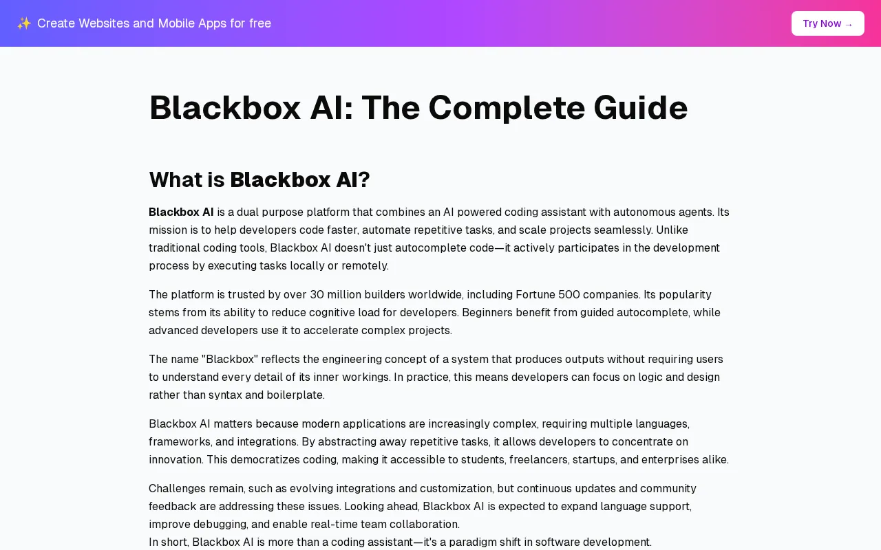 Blackbox AI Code — preview screenshot