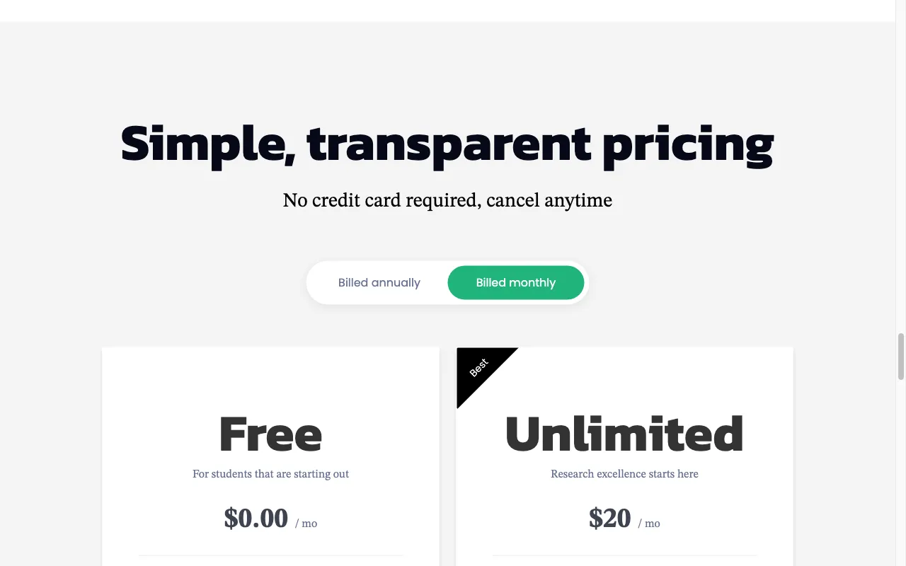 Blainy — pricing page