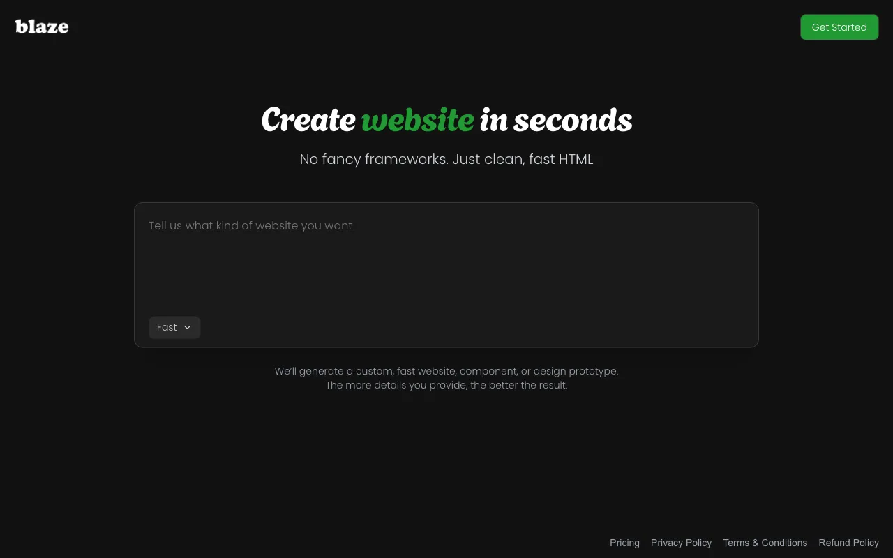 Blaze.baby — preview screenshot