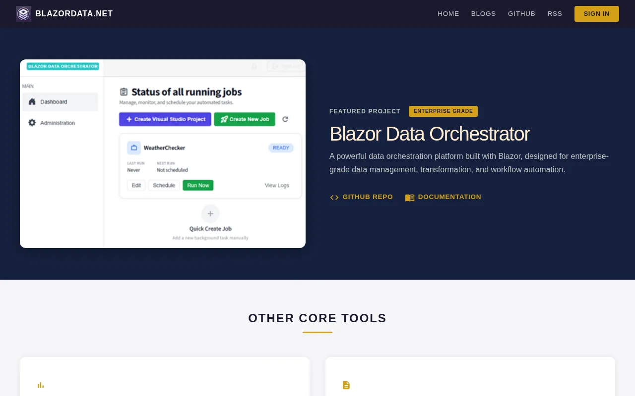 BlazorData — preview screenshot