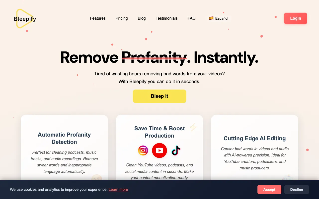 Bleepify — preview screenshot