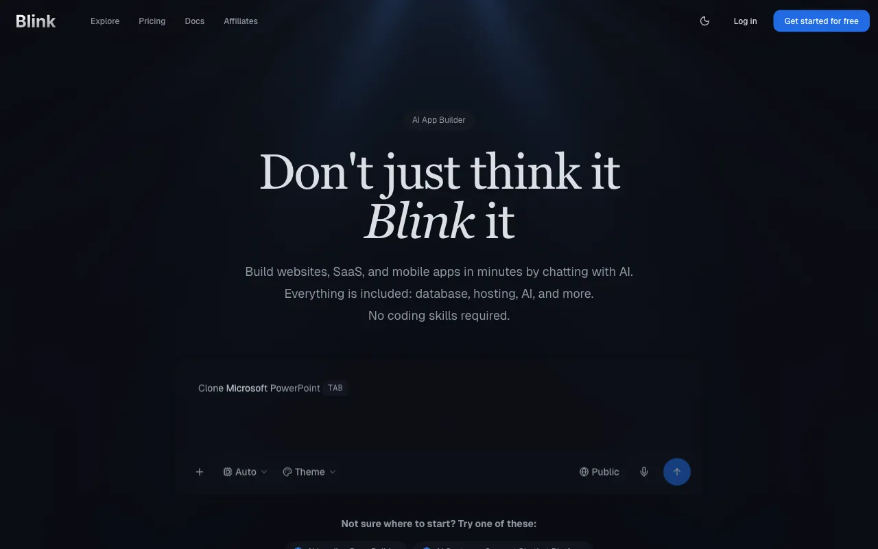 Blink.new — preview screenshot